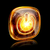 Power icon amber, isolated on black background stock photo © zeffss