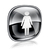 woman icon black glass, isolated on white background. stock photo © zeffss