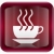 kávéscsésze · ikon · sötét · piros · izolált · fehér - stock fotó © zeffss