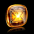 Envelope icon amber, isolated on black background stock photo © zeffss