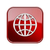 Globe icon red, isolated on white background stock photo © zeffss