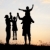 Silhouette · glücklich · Kinder · Mutter · Vater · Familie - stock foto © zurijeta