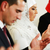 Muslim bride and groom at the mosque during a wedding ceremony stock photo © zurijeta